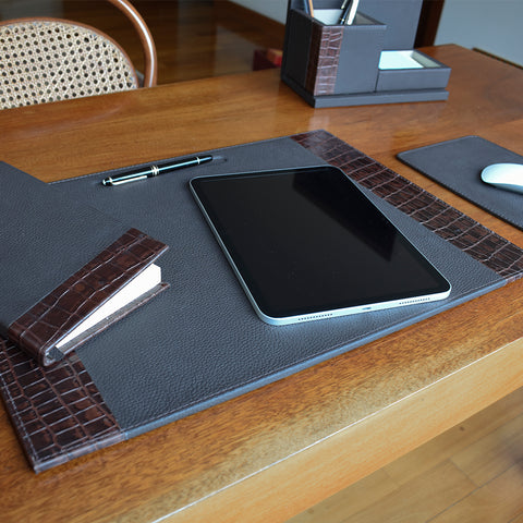 kit para oficina con textura de cocodrilo