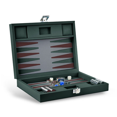 backgammon de viaje de cuero