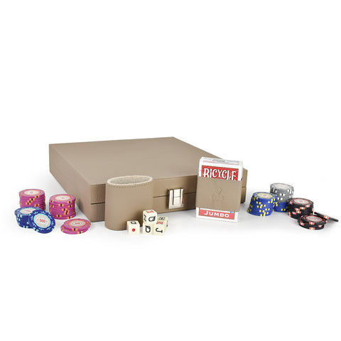 caja de poker en piel