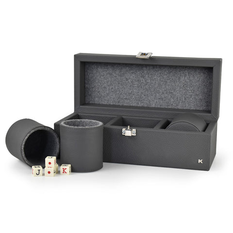 caja organizadora para cubilete de piel