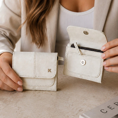 Cartera de Piel Genuina para Mujer