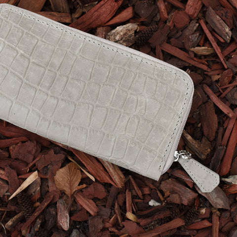 Cartera mujer cierre cocodrilo