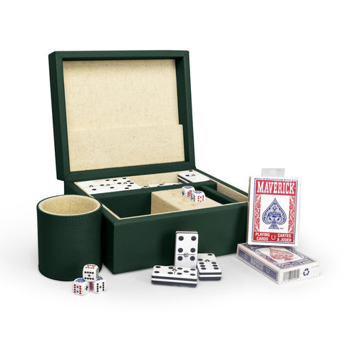 caja cubilete cartas y domino