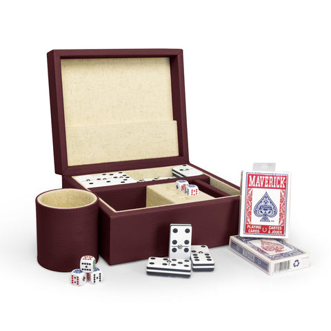 caja de juegos de piel