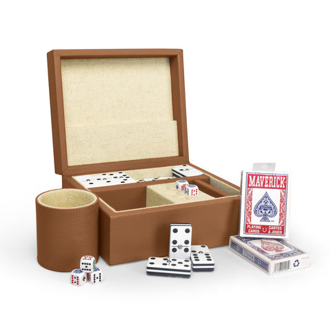 caja de juego piel genuina