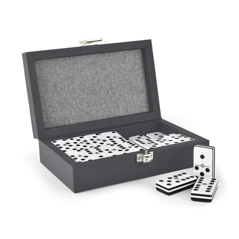 domino con estuche de piel