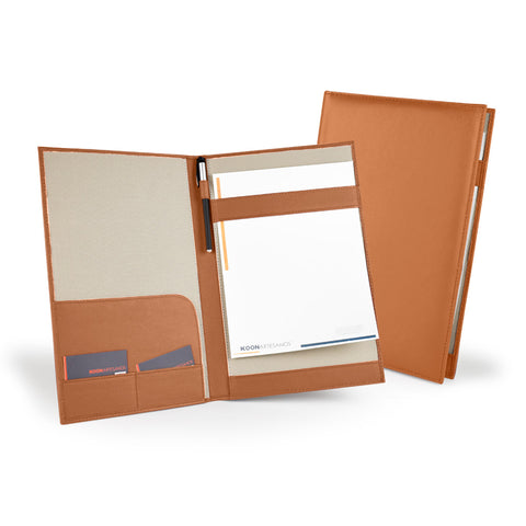folder de piel con logo