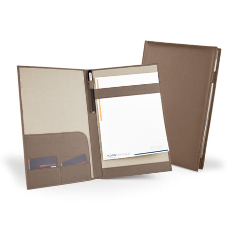 folder de piel elegante para ejecutivos