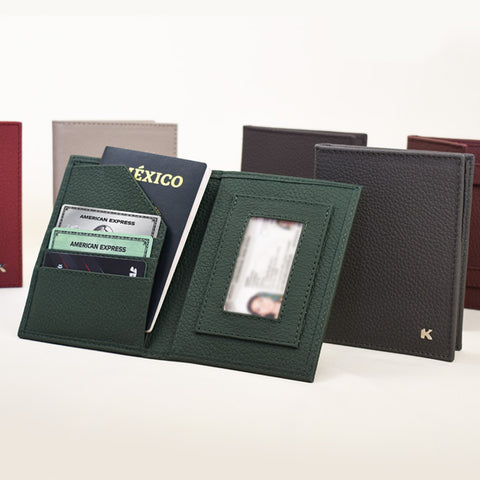 funda de piel para pasaporte