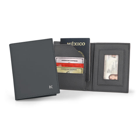 porta pasaporte hombre piel