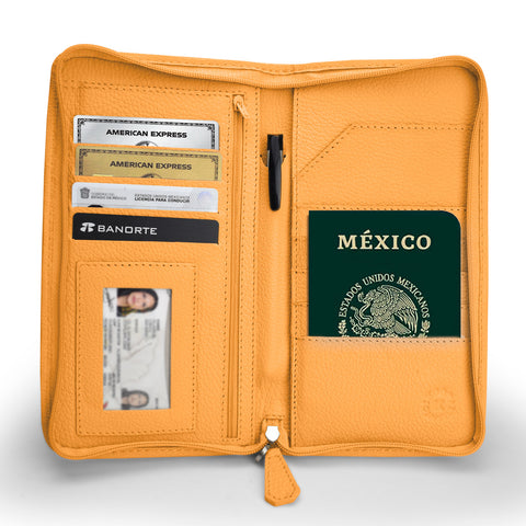 porta pasaporte mujer