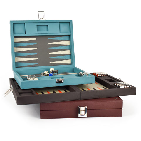 tablero de backgammon de piel