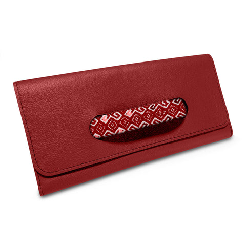 Bolsa clutch con brocado
