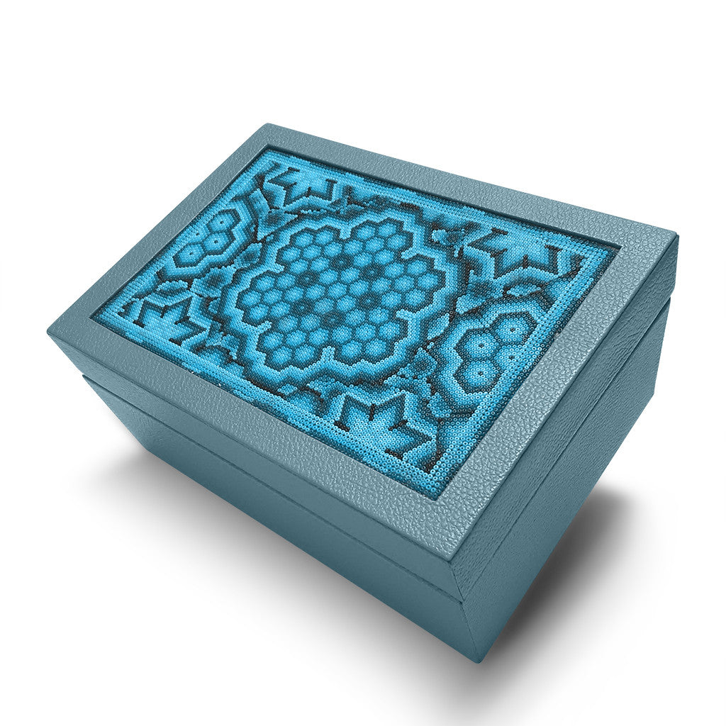 A+A Caja de té 6 divisiones con huichol - Koon Artesanos