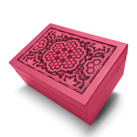 A+A Caja de té 6 divisiones con huichol - Koon Artesanos