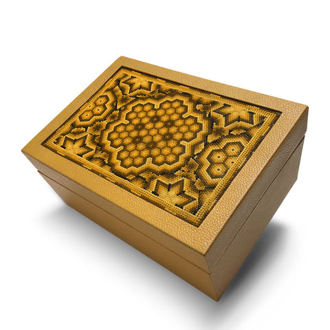 A+A Caja de té 6 divisiones con huichol - Koon Artesanos