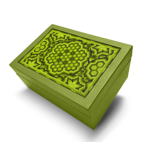A+A Caja de té 6 divisiones con huichol - Koon Artesanos