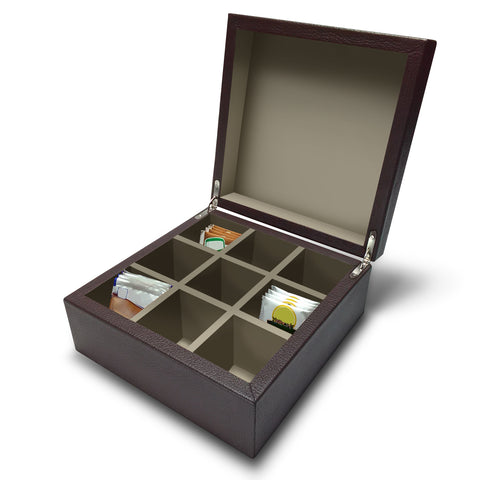 A+A Caja de té 9 divisiones con huichol - Koon Artesanos