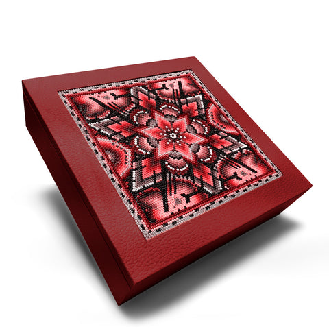 A+A Caja cuadrada grande con huichol - Koon Artesanos