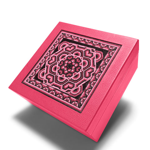 A+A Caja de té 9 divisiones con huichol - Koon Artesanos