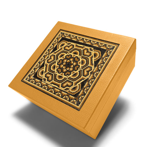 A+A Caja de té 9 divisiones con huichol - Koon Artesanos