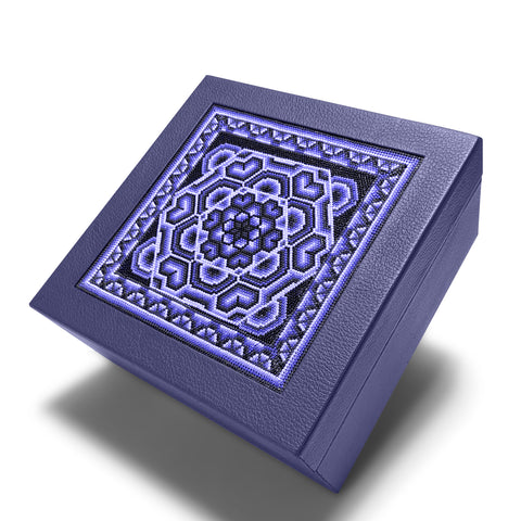 A+A Caja de té 9 divisiones con huichol - Koon Artesanos