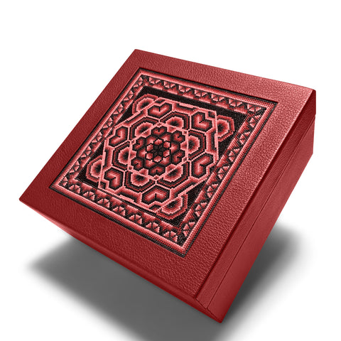 A+A Caja de té 9 divisiones con huichol - Koon Artesanos