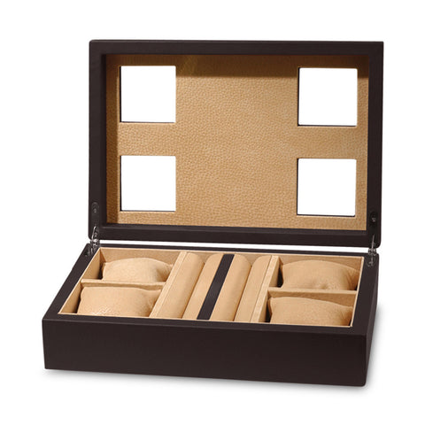 Caja 4 relojes con mancuernillas