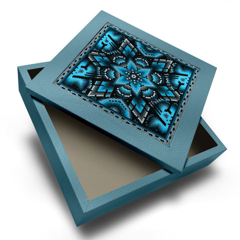 A+A Caja cuadrada grande con huichol - Koon Artesanos