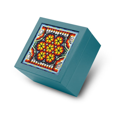 A+A Caja de té huichol 4 divisiones - Koon Artesanos