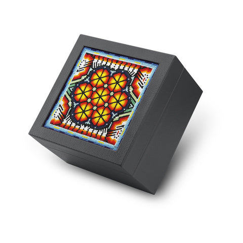 A+A Caja de té huichol 4 divisiones - Koon Artesanos