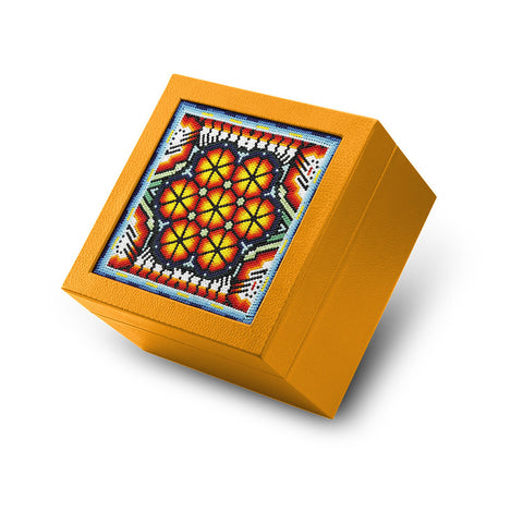 A+A Caja de té huichol 4 divisiones - Koon Artesanos