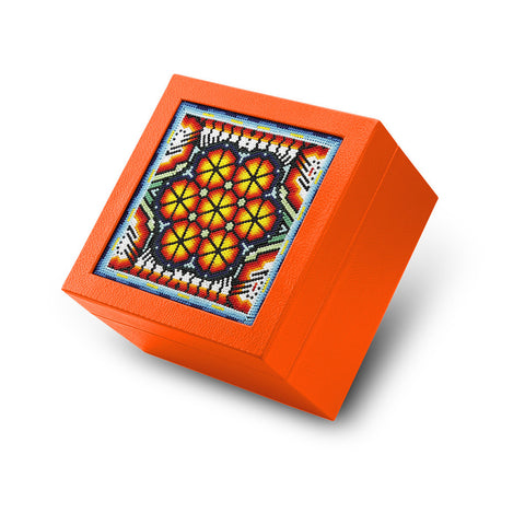 A+A Caja de té huichol 4 divisiones - Koon Artesanos
