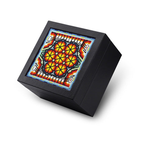 A+A Caja de té huichol 4 divisiones - Koon Artesanos