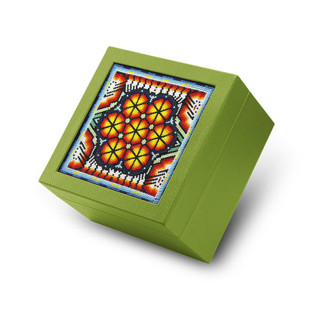 A+A Caja de té huichol 4 divisiones - Koon Artesanos