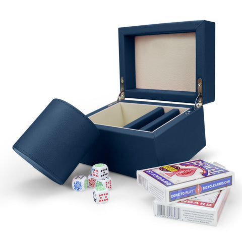 Caja cubilete y cartas